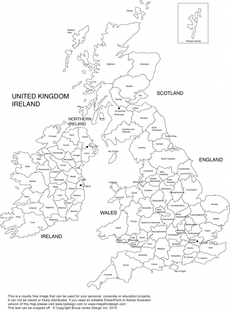 Free Printable Map Of Ireland | Royalty Free Printable, Blank - Blank Map Of Scotland Printable