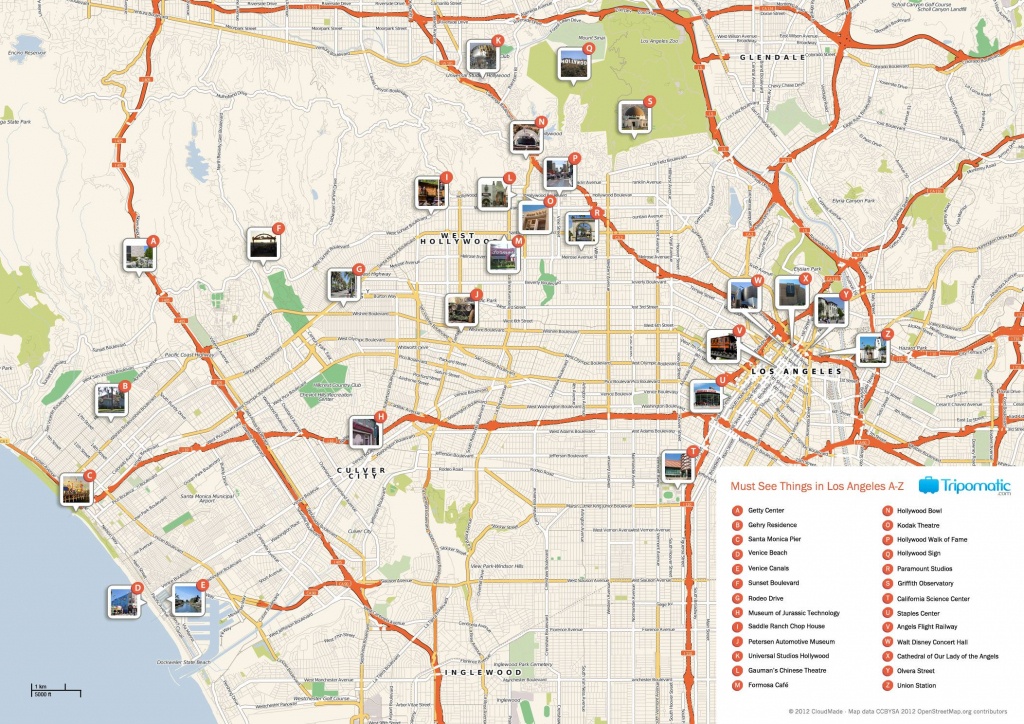 Free Printable Map Of Los Angeles Attractions. | Free Tourist Maps - Los Angeles Tourist Map Printable
