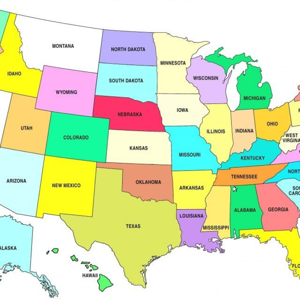 Free Printable Map Of Usa States Marinatower Org - Printable Map Of The Usa States