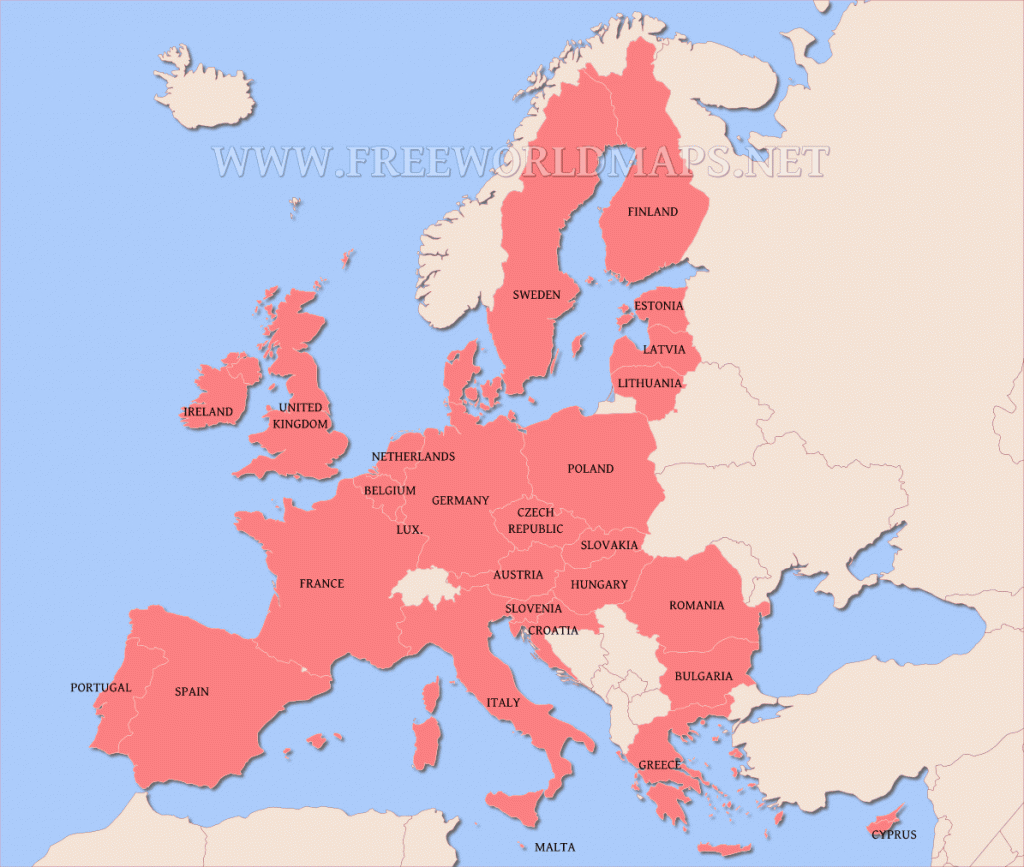 Free Printable Maps Of Europe - Free Printable Map Of Europe With Countries And Capitals