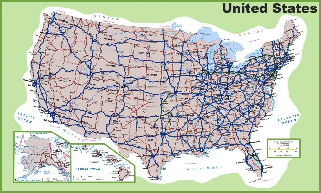 Printable Map Of Usa With Major Highways Printable Us Maps Printable 