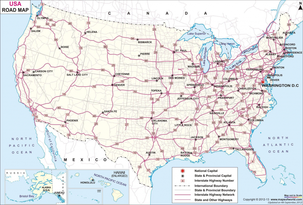Free Printable Us Highway Map Usa Road Map Inspirational Printable - Printable Us Road Map