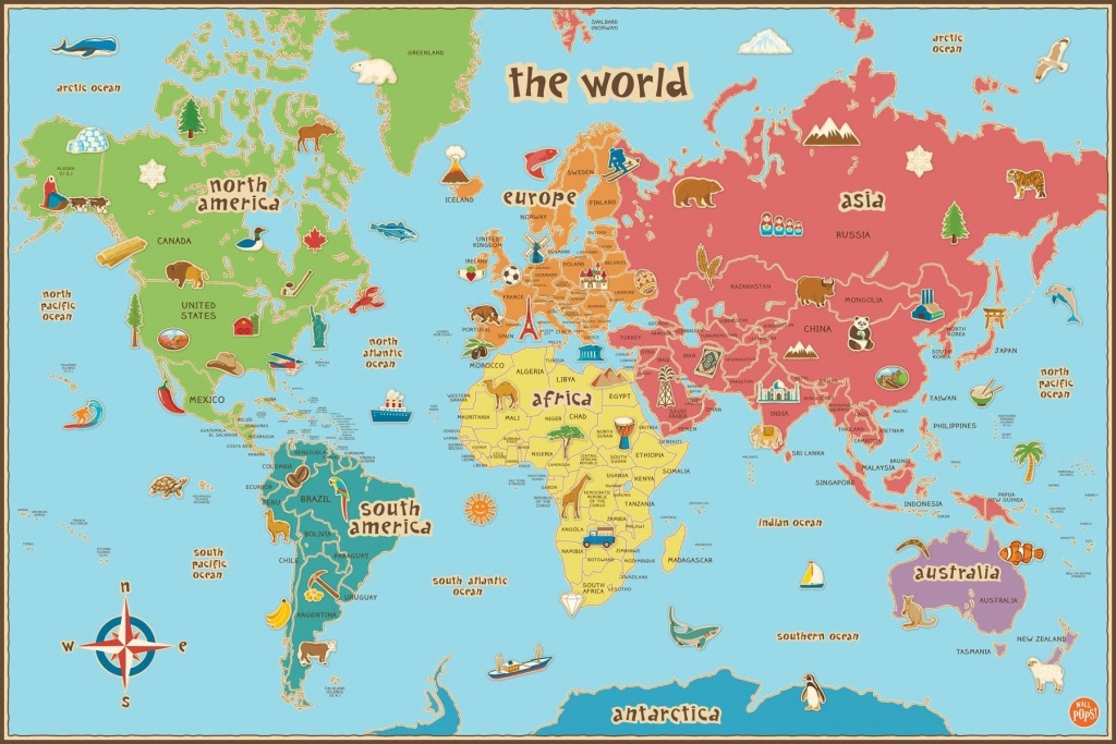Free Printable World Map For Kids Maps And | Vipkid | World Map Wall - Free Printable World Map For Kids