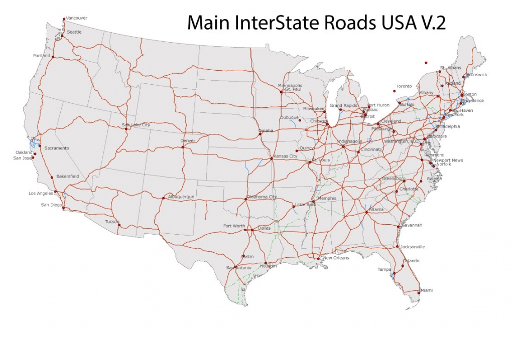 Free United States Road Map And Travel Information | Download Free - Printable Us Road Map