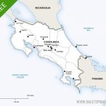 Free Vector Map Of Costa Rica Political | One Stop Map   Printable Map Of Costa Rica
