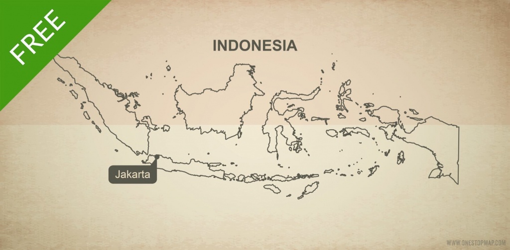 Free Vector Map Of Indonesia Outline | One Stop Map - Printable Map Of Indonesia