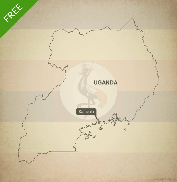 Printable Map Of Uganda