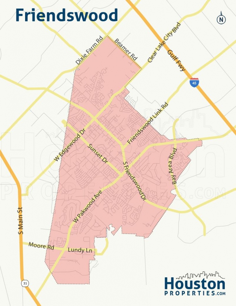 Friendswood Tx Neighborhood Map | Great Maps Of Houston | Map - Clear Lake Texas Map