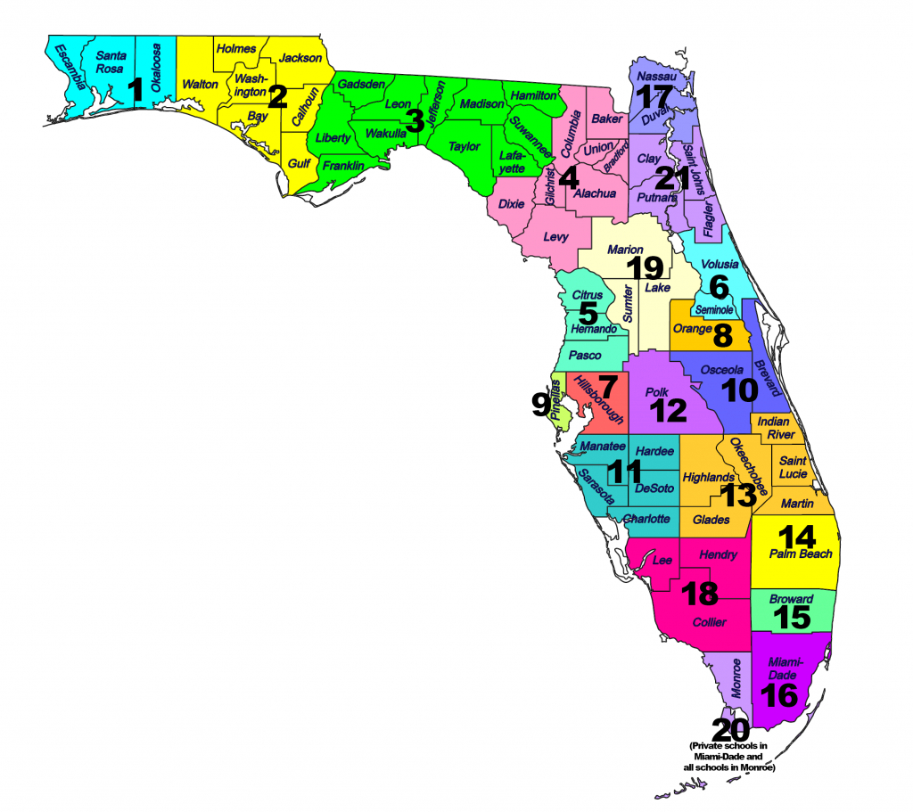 Fsma District Maps Florida School Districts Map 