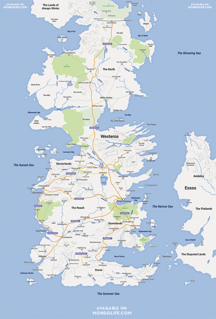 Game Of Thrones&amp;#039; Map: Fan Creates Google Maps Version Of Westeros - Printable Map Of Westeros