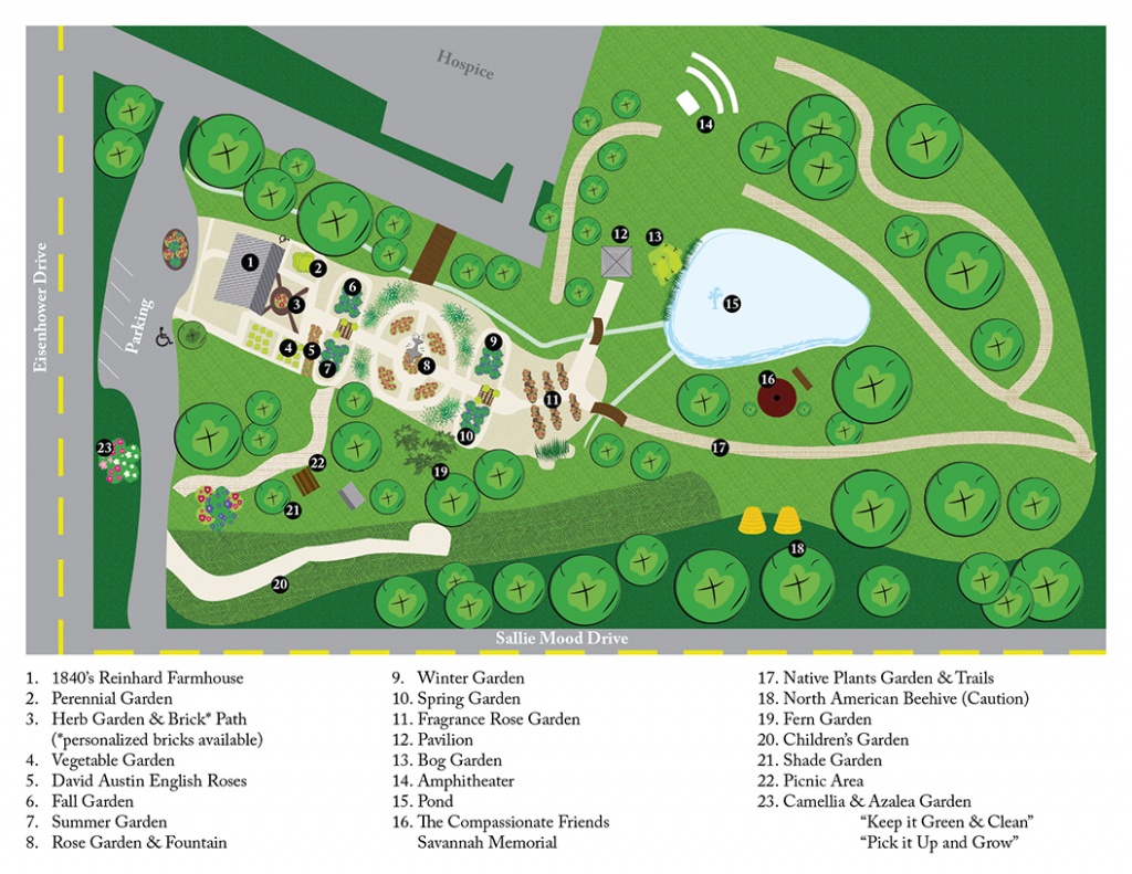 Garden Map Of Savannah Botanical Garden - Savannah Botanical Gardens - Florida Botanical Gardens Map