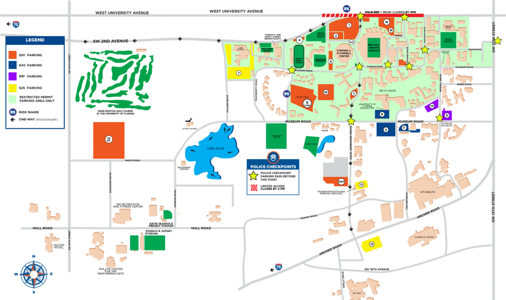 Garth Brooks Stadium Tour - Florida Gators - Map Of Gainesville Florida Area