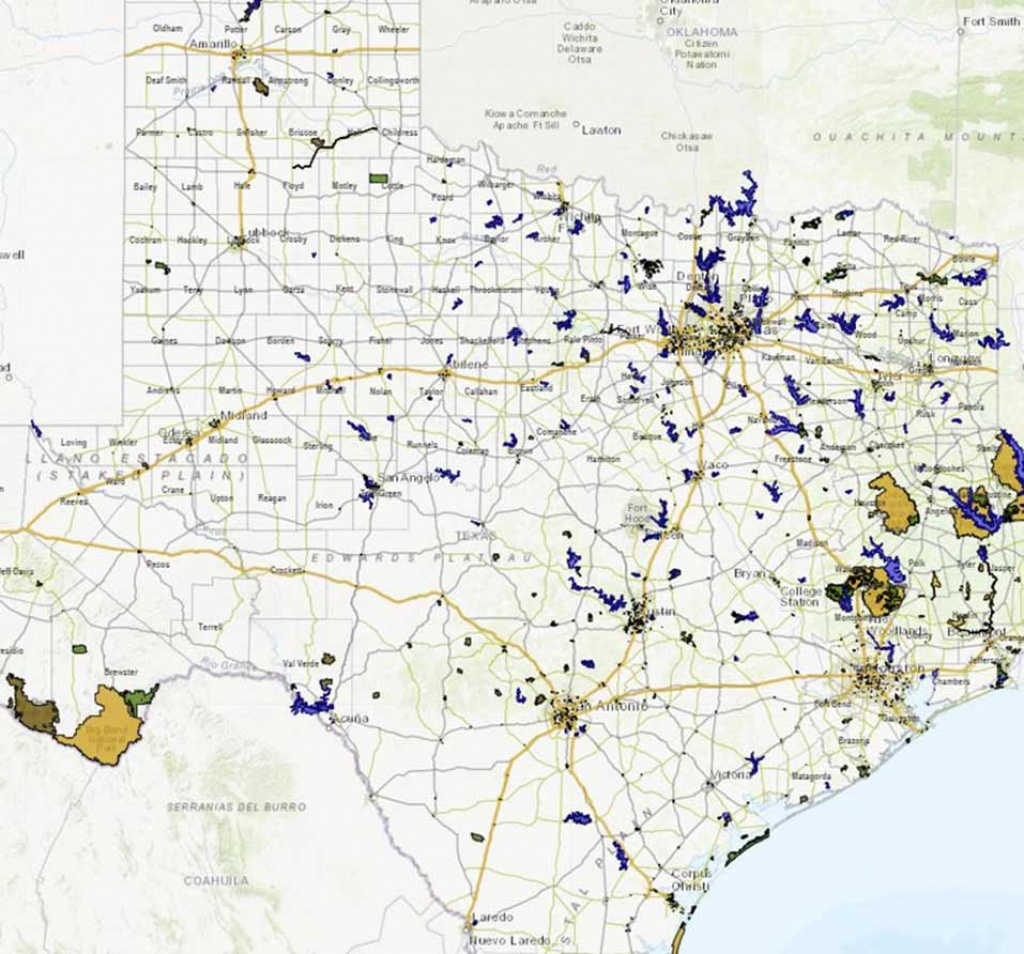 Geographic Information Systems (Gis) - Tpwd - Lands Of Texas Map