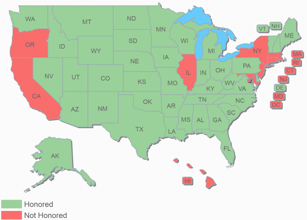 Georgia Carry Reciprocity Map Texas Chl Reciprocity Map Arizona - Texas Chl Reciprocity Map 2018