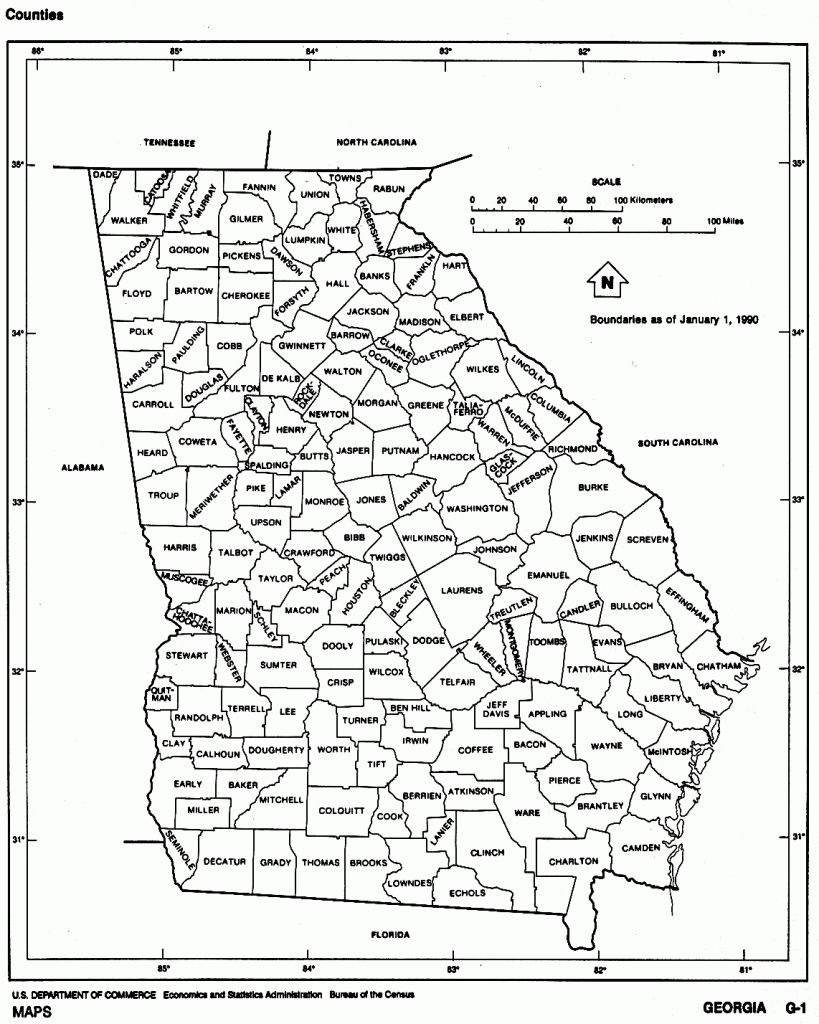 Georgia Maps - Perry-Castañeda Map Collection - Ut Library Online - Printable Map Of Macon Ga
