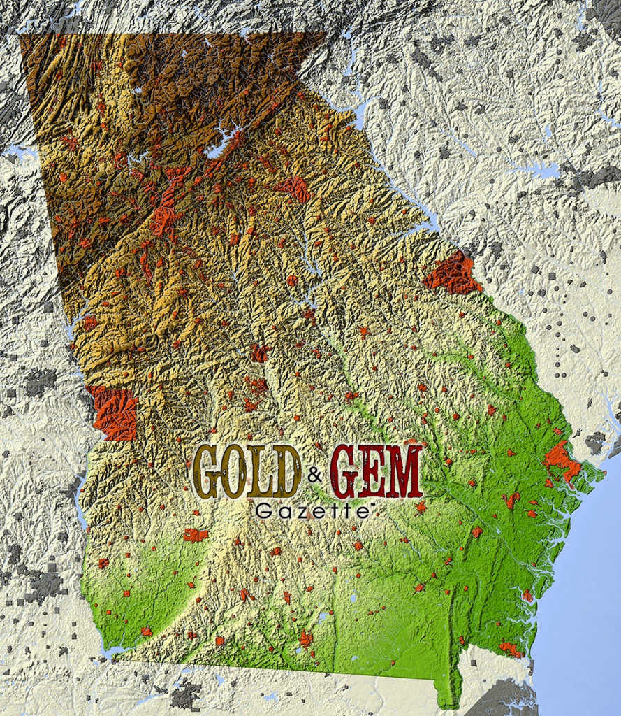 Georgia Prospecting – Gold And Gem Gazette Magazine - California Gold Prospecting Map