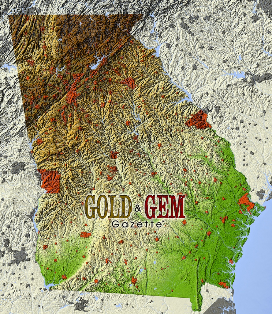 Georgia Prospecting Gold And Gem Gazette Magazine California Gold Prospecting Map 