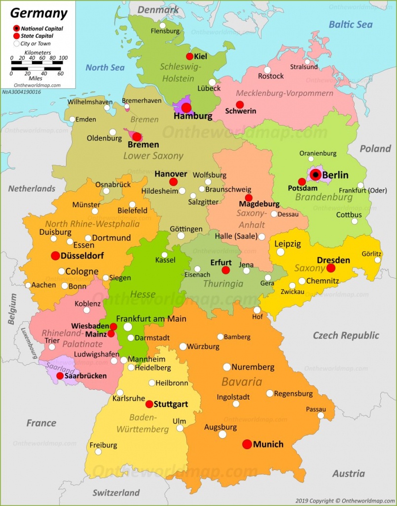 Germany Maps | Maps Of Germany - Free Printable Map Of Germany