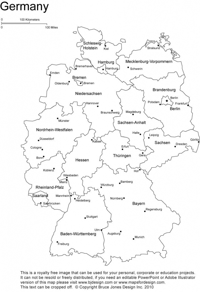 Germany Printable, Blank Map, Bonn, Berlin, Europe, Royalty Free - Free Printable Map Of Germany