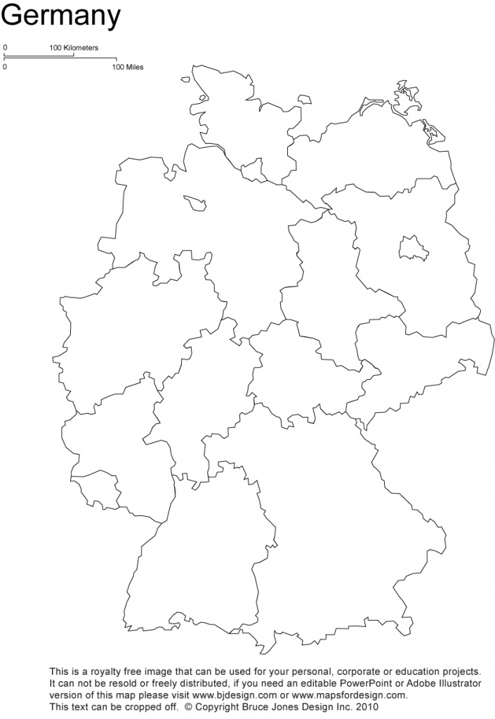Germany Printable, Blank Maps, Outline Maps • Royalty Free - Free Printable Map Of Germany