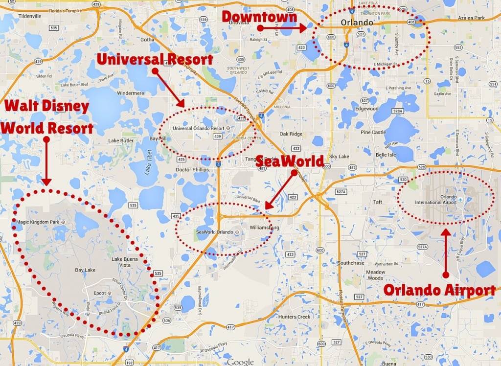 Getting Around The Orlando Theme Parks | Disney | Orlando Theme - Map Of Amusement Parks In Florida