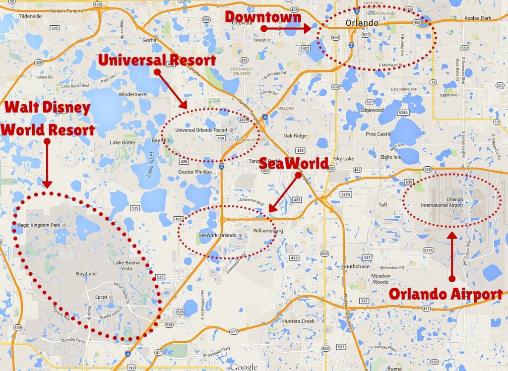 Getting Around The Orlando Theme Parks - The Trusted Traveller - Orlando Florida Theme Parks Map