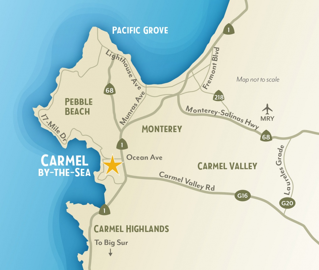 Getting To &amp;amp; Around Carmel-By-The-Sea, California - Carmel California Map