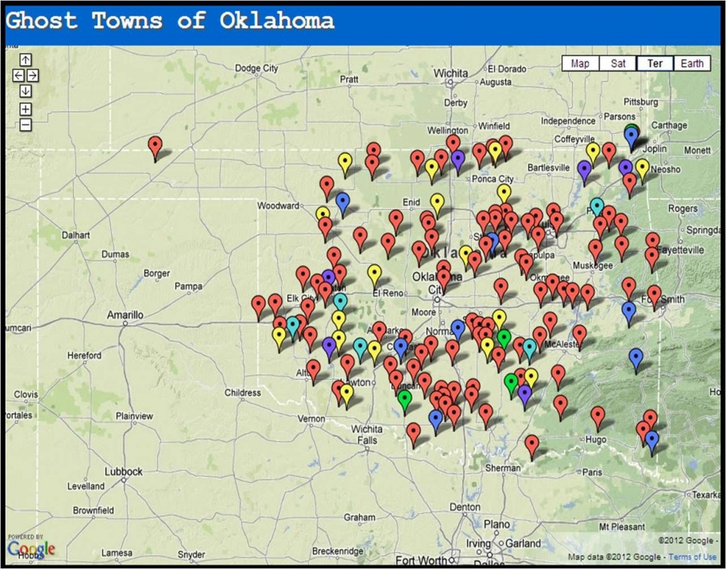 Ghost Towns Of Oklahoma..pinning To Look At On Computer. Can&amp;#039;t See - Texas Ghost Towns Map