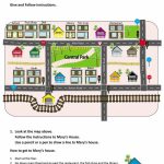 Give And Follow Directions On A Map Worksheet   Free Esl Printable   Free Printable Direction Maps