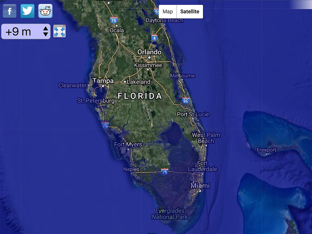 Global Sea Levels May Rise More Than Two Metres2100 | The - Florida Map After Global Warming