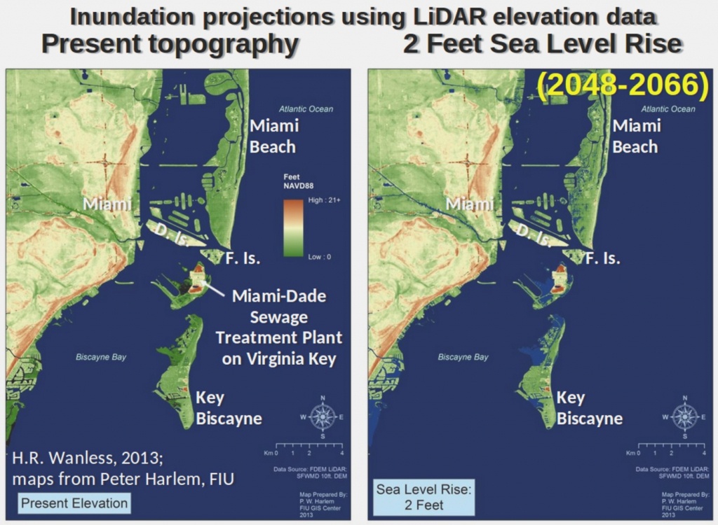 Global Warming Threat: Florida Could Be Overwhelmedsudden Sea Rise - Florida Global Warming Flood Map