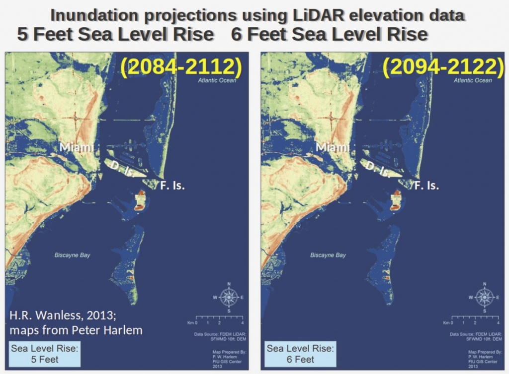 Global Warming Threat: Florida Could Be Overwhelmedsudden Sea Rise - Florida Map After Global Warming