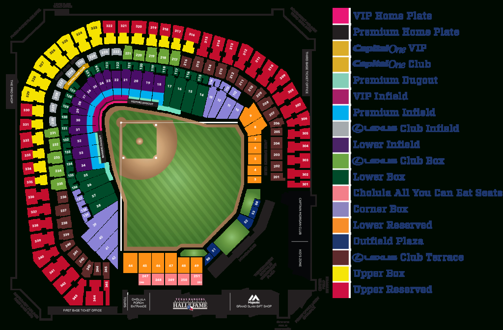 Globe Life Park Seating Map Afp Cv Texas Rangers Seat Map Free