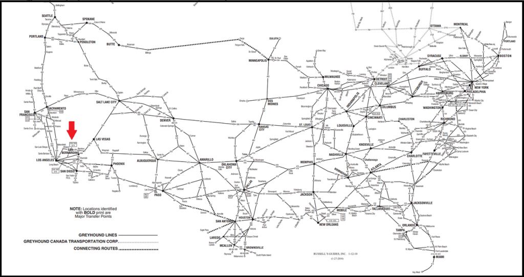 Go Greyhound: California Border Agents Dropping Illegal Migrants At - Greyhound Map California