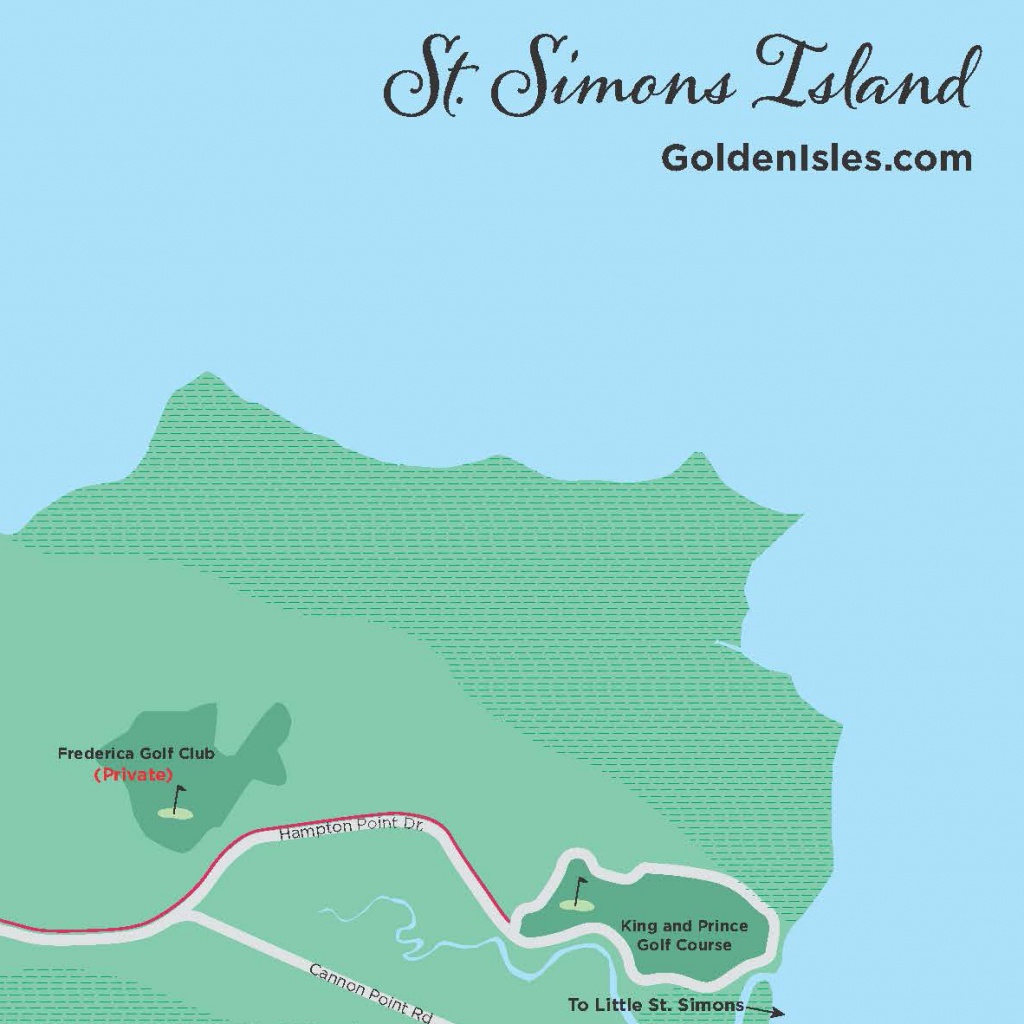 Golden Isles Maps | Golden Isles, Georgia - Printable Map Of St Simons Island Ga
