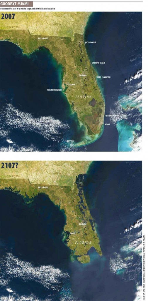 Goodbye, Southern Florida | Later On - Florida Map After Global Warming