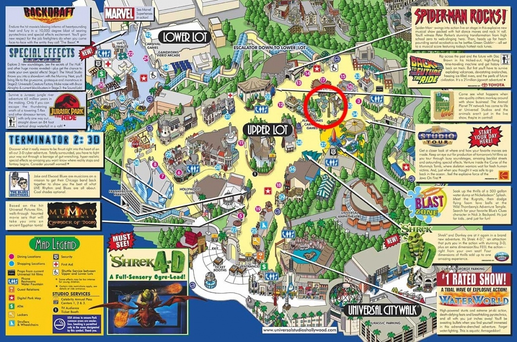 Printable Universal Studios Hollywood Map Printable Templates