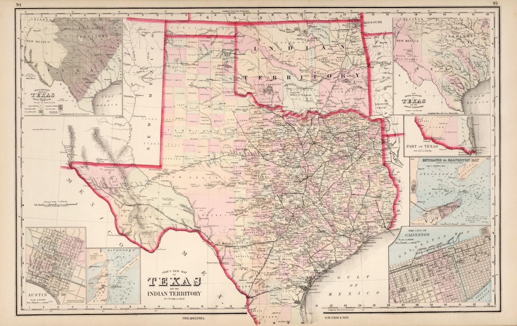 Gray-1876-Texas | Texas Historical Maps | Texas County Map, Texas - Texas County Wall Map