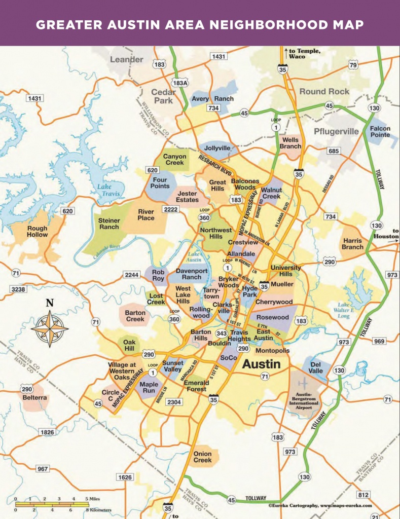 Greater Austin Area Neighborhood Map | More Maps In 2019 | Austin - Austin Texas Map Downtown