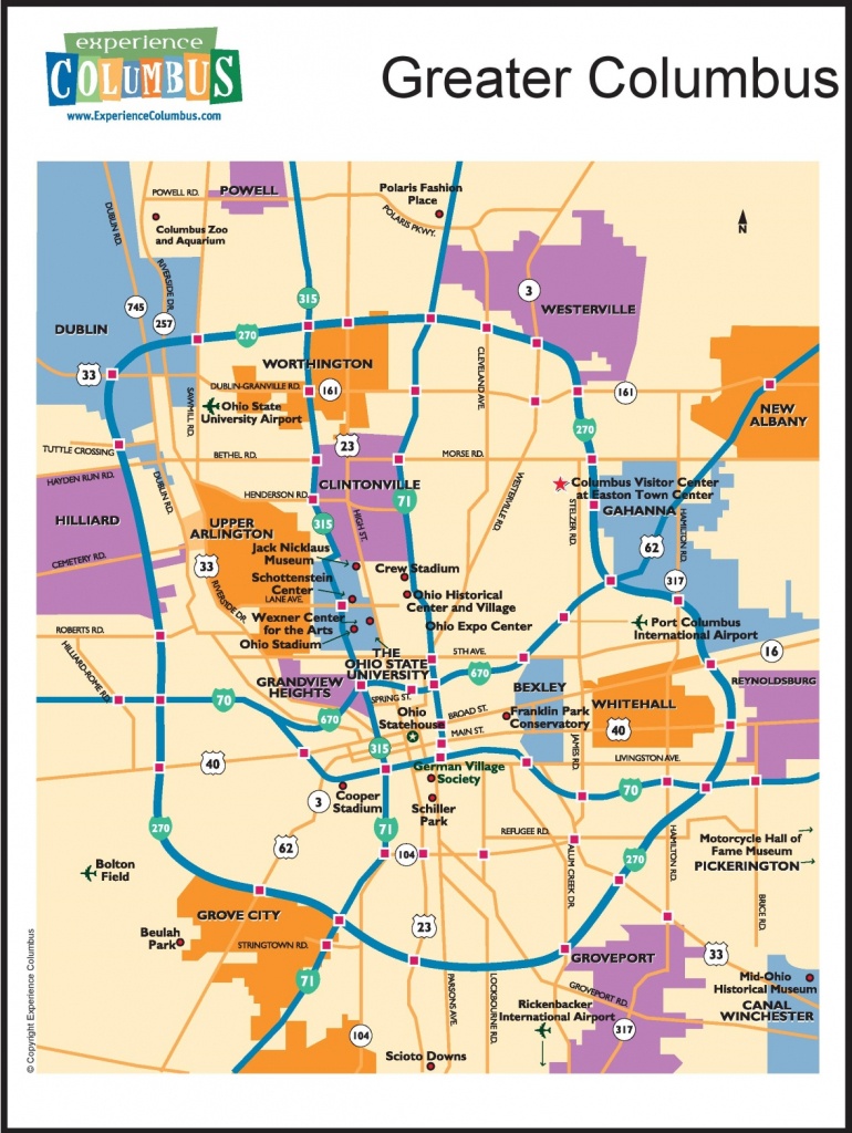 Greater Columbus Map - Printable Map Of Columbus Ohio