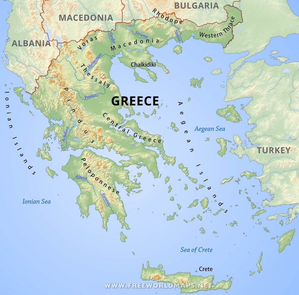 Topographical map of Greece Topographic map Greece (Southern Europe Europe)