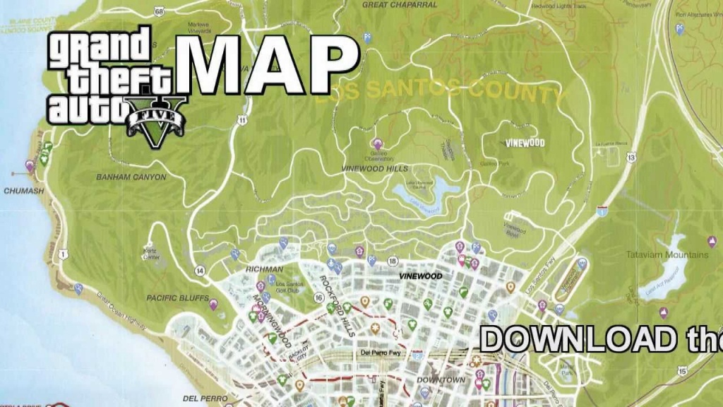 Gta 5 Full Size Game Map - Gta 5 Printable Map