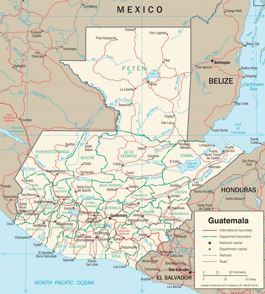 Guatemala Maps | Maps Of Guatemala - Printable Map Of Guatemala