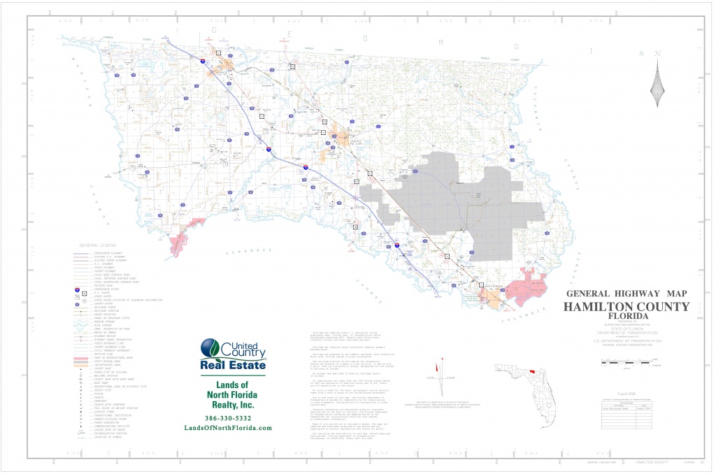 Hamilton County Fl Map - United Country - Lands Of North Florida Realty - Jasper Florida Map