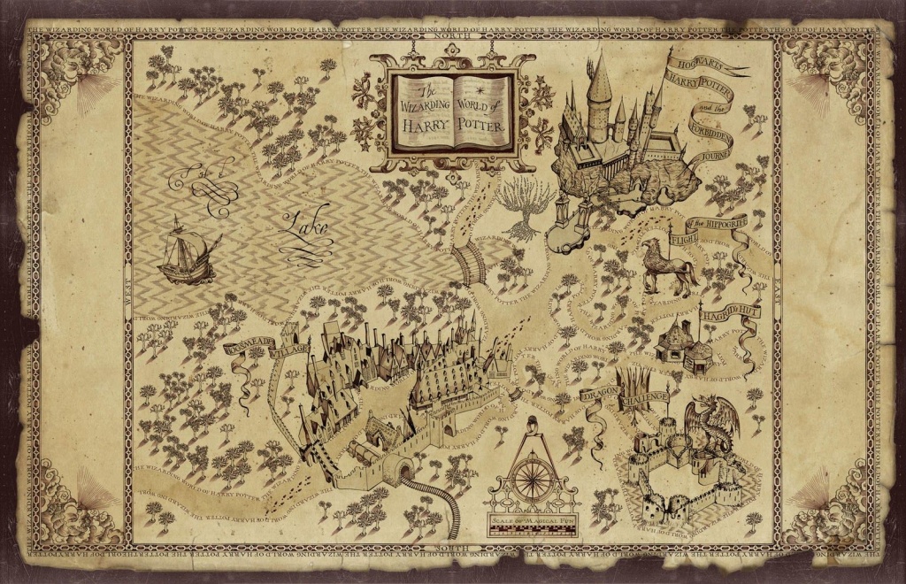 Harry Potter Map | Treasure Map Inspiration | Harry Potter Free - Harry Potter Map Marauders Free Printable
