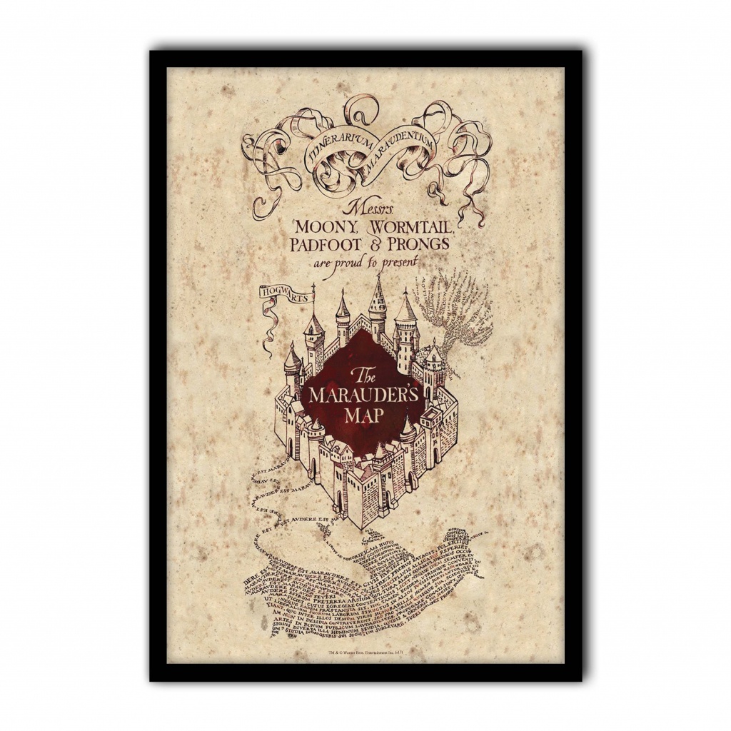 Harry Potter - The Marauder&amp;#039;s Map - Poster Print Art, Licensed - Harry Potter Marauders Map Printable
