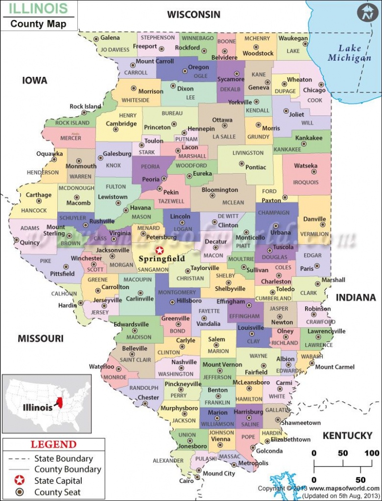 Illinois County Map Printable | Free Printable Maps