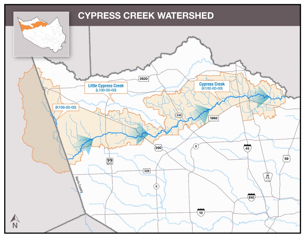 Hcfcd - Cypress Creek - Texas Waterways Map