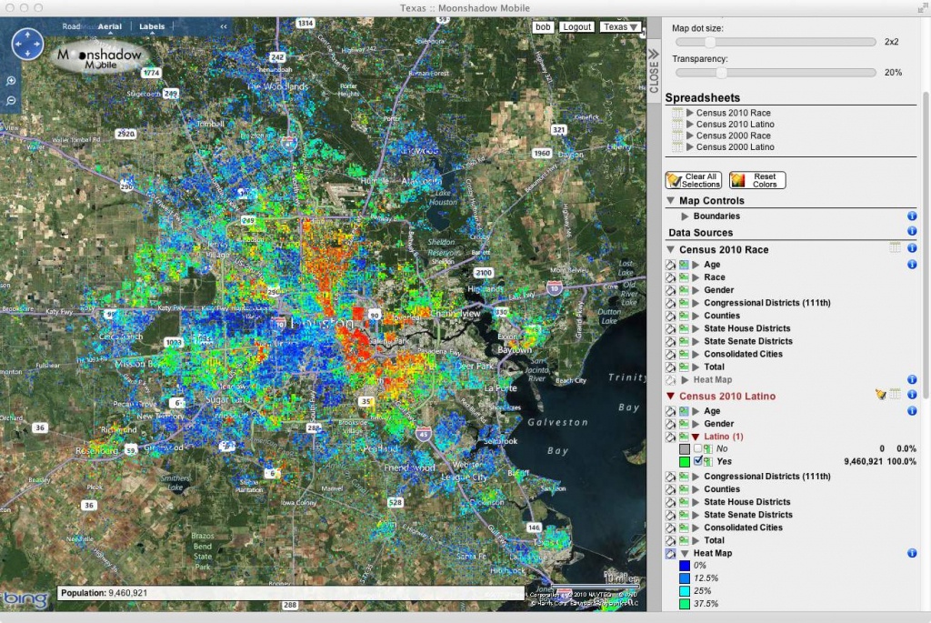 Heat Maps Reveal Relative Concentrations Of Segments Of The - Texas Population Heat Map