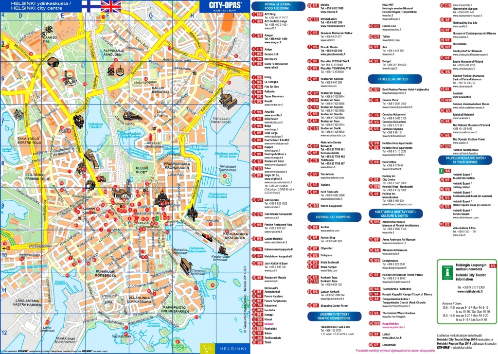 Helsinki Tourist Map - Helsinki City Map Printable